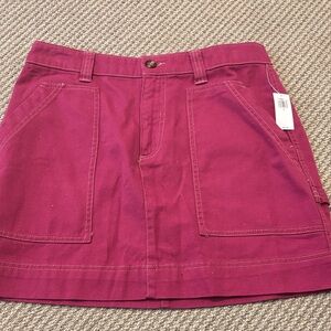 Old Navy Burgundy Skirt with Stitch Detail